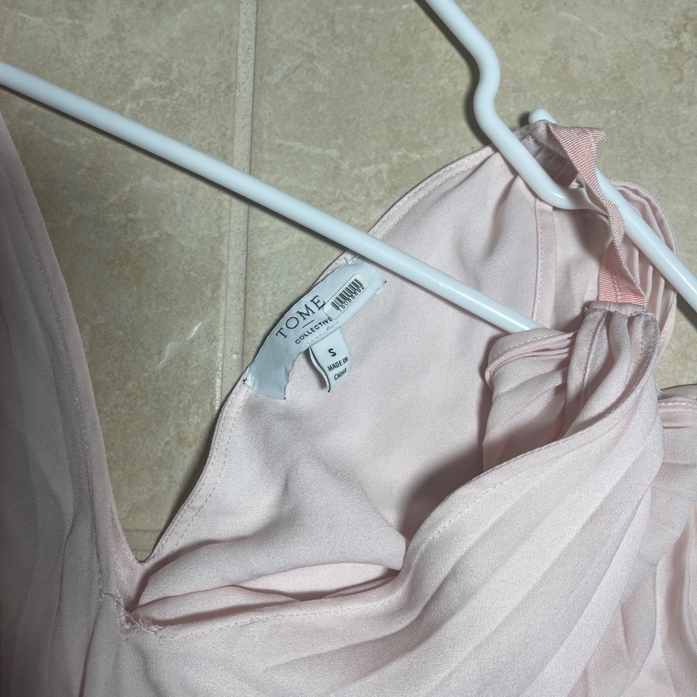 Tome Watercolor Pleated Two-Tier Dress Size S - Picture 14 of 15